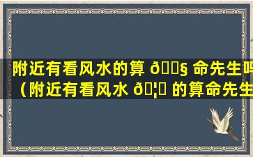 附近有看风水的算 🐧 命先生吗（附近有看风水 🦉 的算命先生吗在哪里）